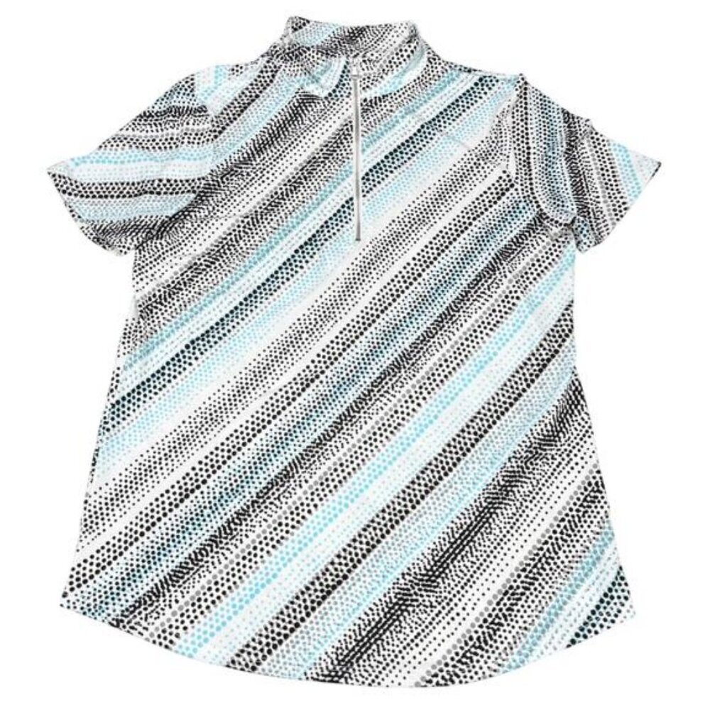CHICO'S Weekends Patterned Zip Top Size Small - Picture 3 of 7